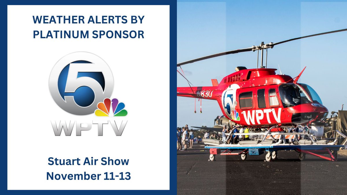 Every event team has a long list of superstitions to ensure a successful event. Thanks <a href="/WPTV/">WPTV</a>, for your sponsorship and bringing #Chopper5 to the airshow. Not only do the fans love to see it and meet your team, but it also gives us an edge over the weather gods...or so we think!