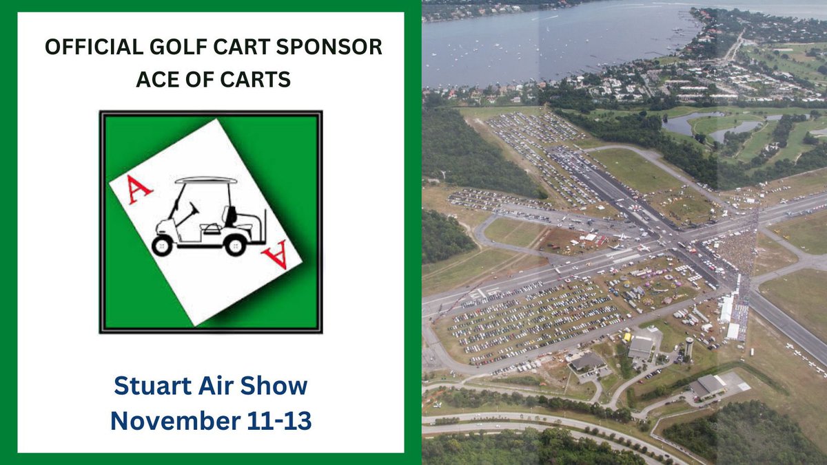 Our site and ground operation teams are grateful for our official golf cart #sponsor, Ace of Carts. #GolfCarts