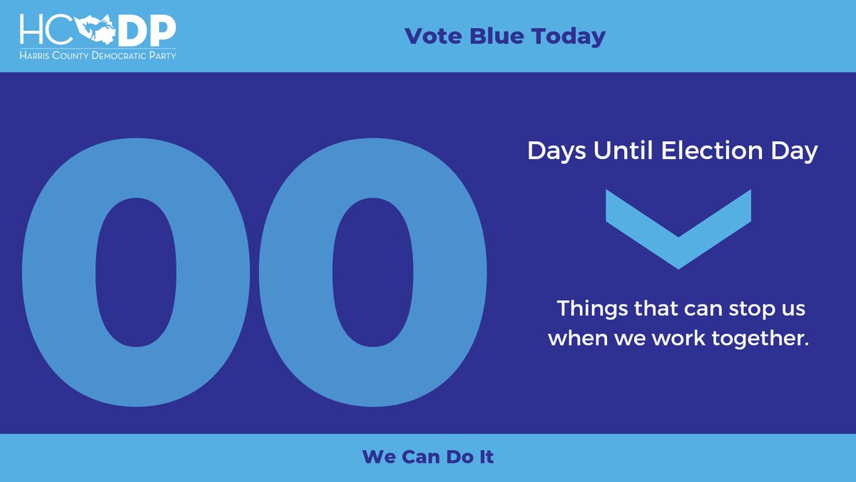 Today is Election Day: There's not a thing that can stop us when we work together. That is the beauty of our democracy. As Sen. Raphael Warnock said, 'A vote is a kind of prayer for the world we desire.' Go vote today for the world you want to see. #VoteBlue