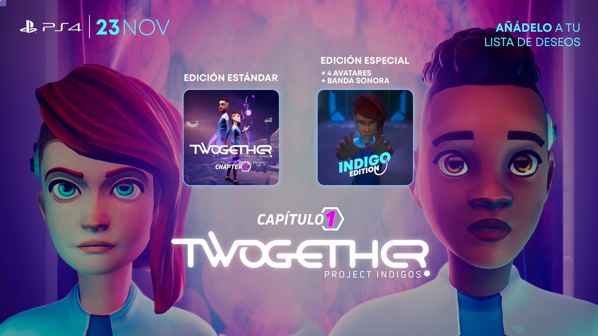 PSTalents's tweet image. 📢¡El próximo 23 de noviembre #Twogether: Project Indigos cumplirá un año en #PlayStation y es la fecha elegida para su aterrizaje en #Steam!

Llegará con una edición estándar y un bundle, también disponible en #PS4.

¡Añadidlo a vuestra lista de deseos!
👉bit.ly/3TGhktq
