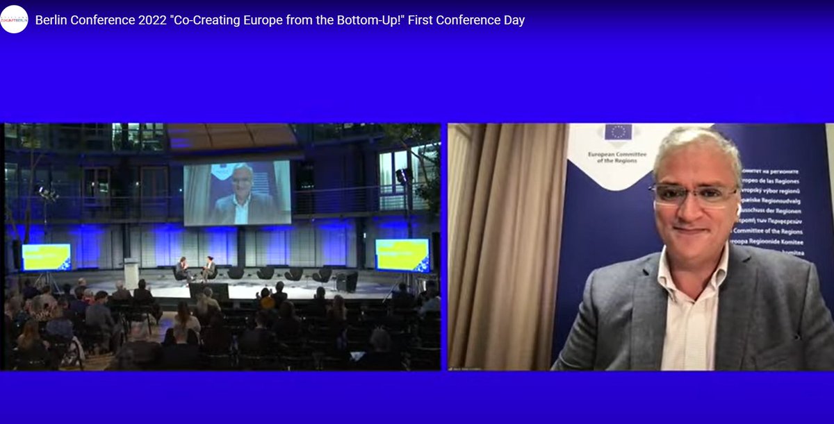 CoR_President's tweet photo. For co-creating #EuropeBottomUp, we cannot limit the action of cities and regions to be crisis managers only or simply the implementer.
To ensure effective decisions rooted in citizens' realities, regions and cities need to be part of the entire story.
🎥https://t.co/3VPmomQgd9 https://t.co/eb3SHBSs8Y