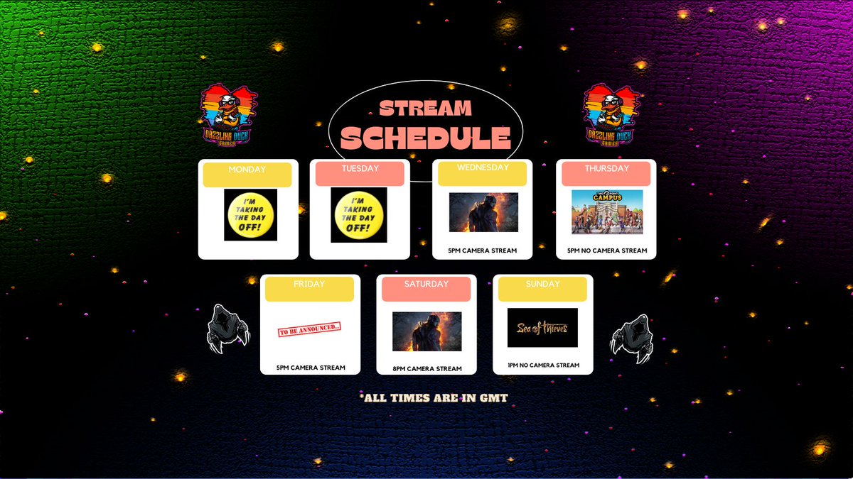 dazzling_duck's tweet photo. You asking what we doing?

This is what we doing for the next week <3

Please feel free to join the games if you would like to

#twitch #streamer #lgbtq🌈 https://t.co/9Ib4sCXVv1