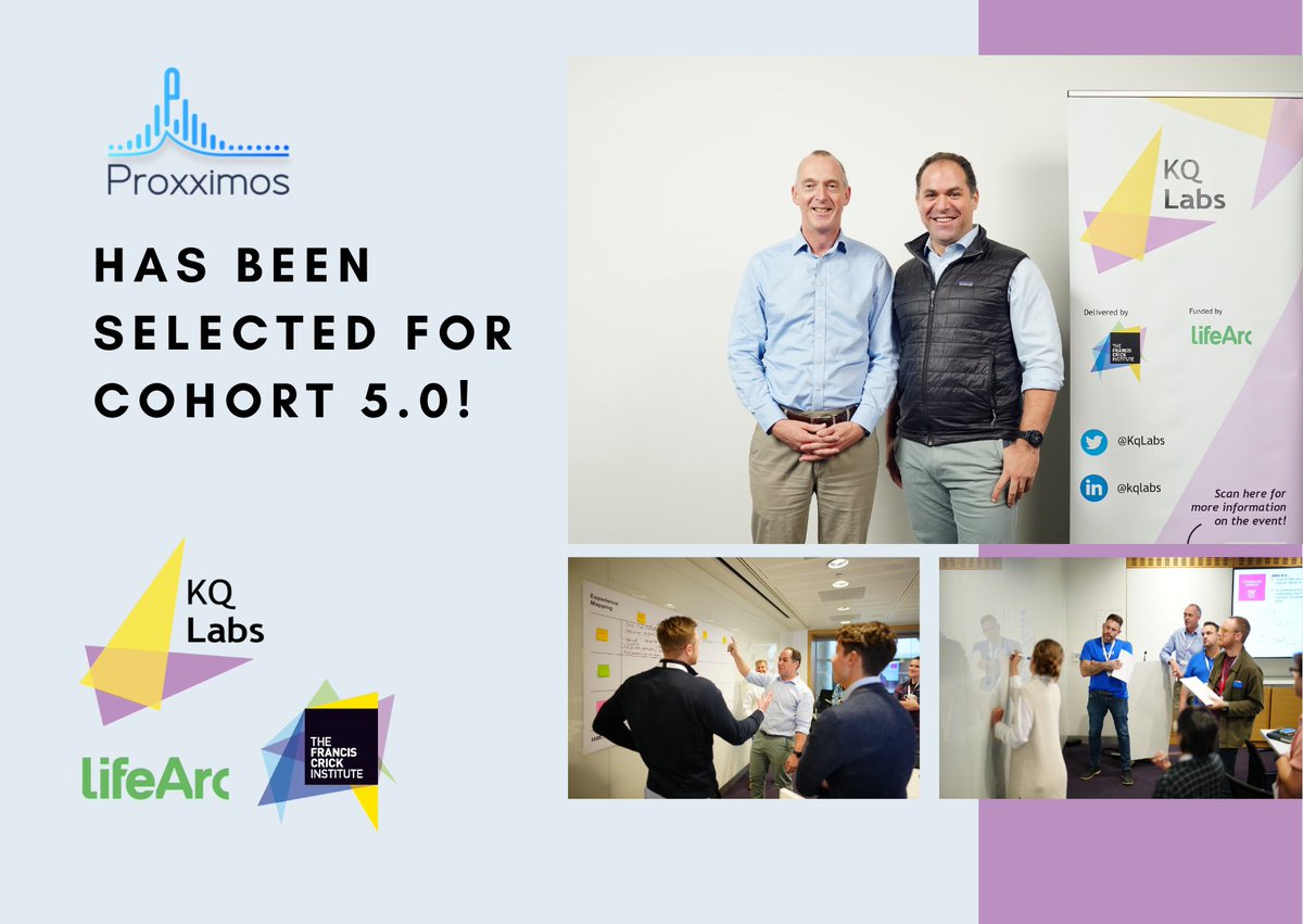 real_proxximos's tweet photo. We are excited to announce that Proxximos has been selected for the @KqLabs #startup #accelerator run by @TheCrick!  You can learn more about what we're doing at https://t.co/moLLl0OwsX. https://t.co/ap1ErD7zNv