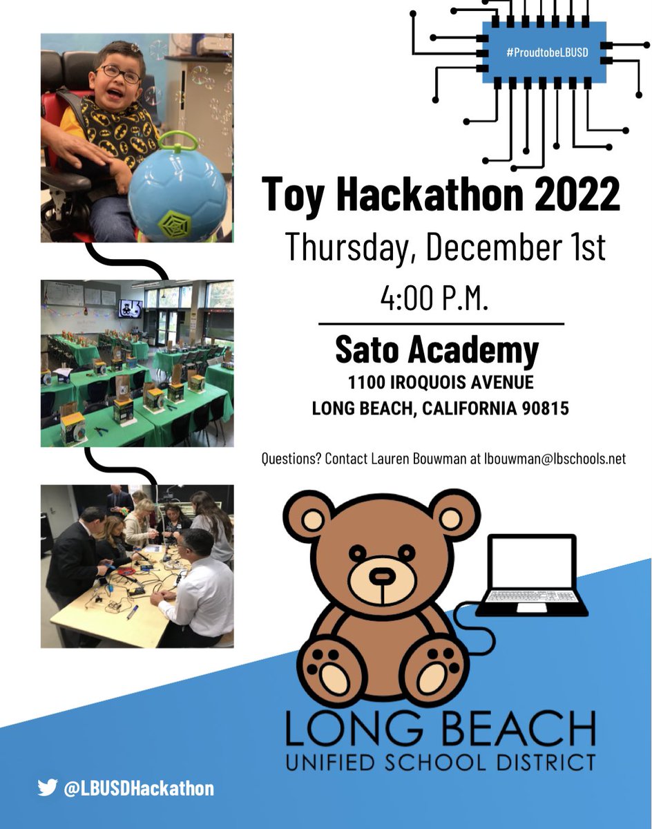 We’re back and ready to hack! Open to all #proudtobeLBUSD staff, students, and families! Hope to see you there! @LongbeachUSD @jbaker000 @tiffanyb4lbusd @Dispelthemyth @lucysalazar @ElemLBUSD @ItsonChris @megankerr @DrJuanMBenitez