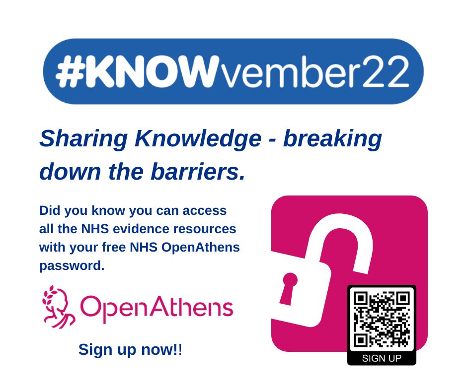 Oliveira Libraryđź’™ (@iownhslibrary) on Twitter photo Its #KNOWvember22! Do you know how to access the evidence you need in your role? Books, journals, guidelines, prescribing, Marsden manual and much more. OpenAthens is your key to knowledge. Sign up at openathens.nice.org.uk
<a href="/TeamIOWNHS/">IOWTeamNHS</a> @IoWNHSEducation <a href="/IOWNHS/">Isle of Wight NHS Trust</a> <a href="/IOWNHS_QI/">IOW NHS Quality Improvement Team</a> Its #KNOWvember22! Do you know how to access the evidence you need in your role? Books, journals, guidelines, prescribing, Marsden manual and much more. OpenAthens is your key to knowledge. Sign up at openathens.nice.org.uk
<a href="/TeamIOWNHS/">IOWTeamNHS</a> @IoWNHSEducation <a href="/IOWNHS/">Isle of Wight NHS Trust</a> <a href="/IOWNHS_QI/">IOW NHS Quality Improvement Team</a>