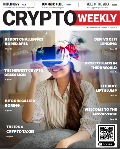 StoneOnChain's tweet photo. The latest edition of Crypto Weekly:
https://t.co/L4xDH1UooG
DeFi vs CeFi, and welcome to them movieverse! All that and more!
https://t.co/7oGomqzUx3
#CryptoNews #BSC #Bitcoinnews #CryptoWeekly #Crypto #NFT #CryptoMag https://t.co/MThY6uynqQ