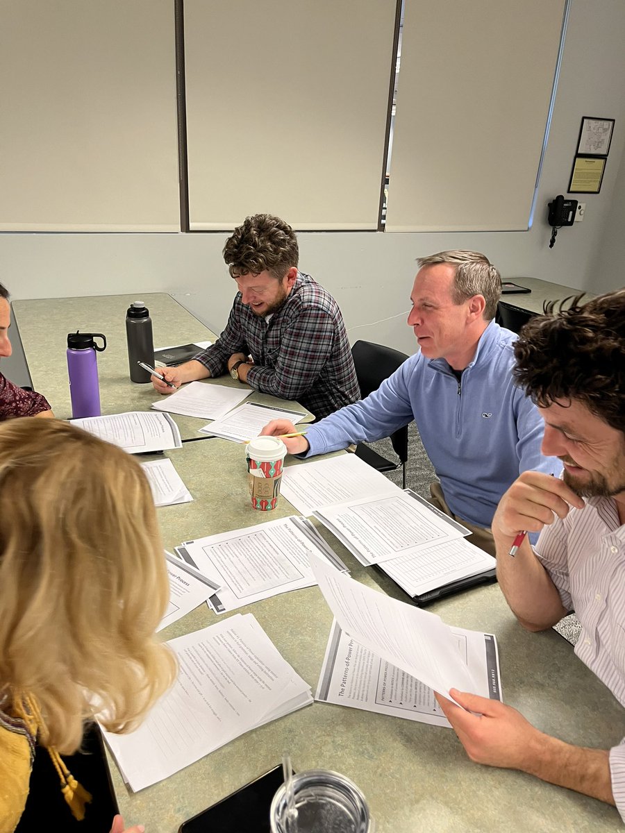 VMattPVRHSD's tweet photo. Station work for our @pvrhsd English team yesterday—the teachers were enthusiastic & engaged as they worked through reading response writing and scoring, sentence study, & long-term workshop model planning methods! #bethestudent #WalkTheTalk #lifelonglearners #literacyleaders https://t.co/oma38lQX06