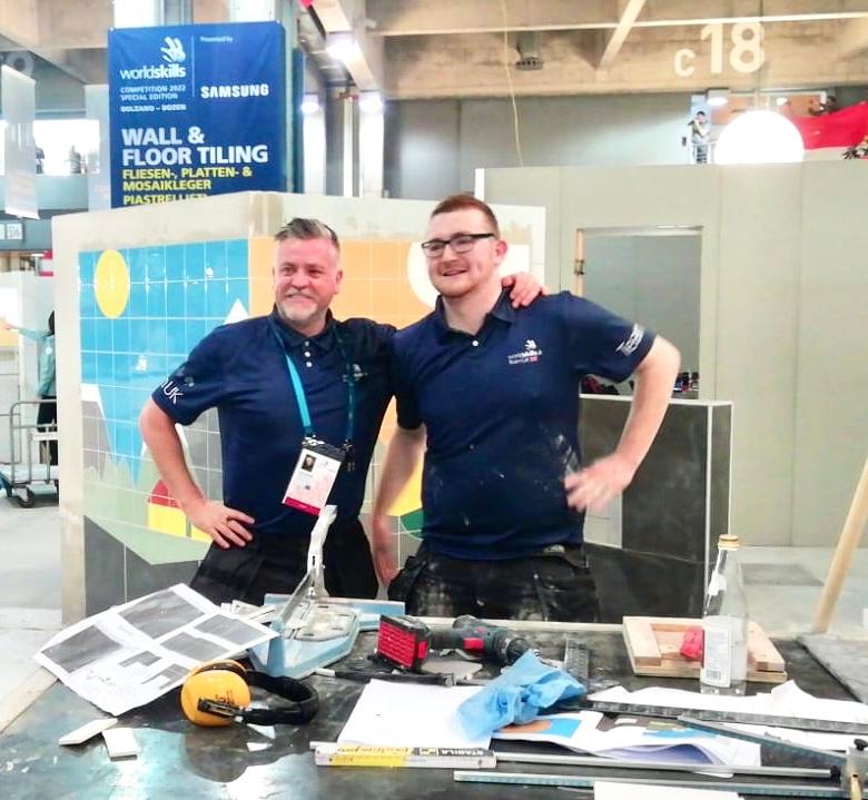 worldskillsuk's tweet photo. We're so proud of Aaron Gillespie, who represented #TeamUK in the Wall and Floor #Tiling competition at #WorldSkills2022. We hope he’s had an amazing experience. Aaron's talent &amp; commitment inspires confidence in the UK’s #SkillsEconomy. 👏 https://t.co/GWaWCgWrC9