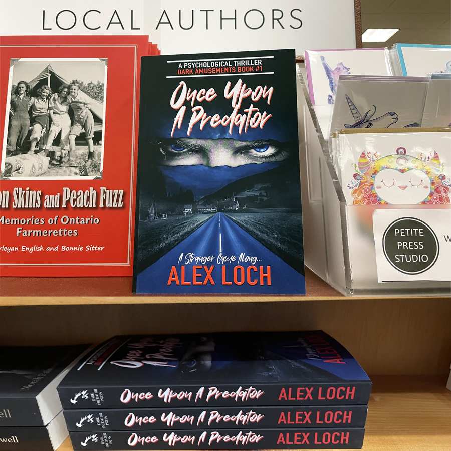 AuthorAlexLoch's tweet photo. Local bookstores now have my #debutbook #OnceUponAPredator! 

Signed copies @ INDIGO NORTH in London, across from Masonville Mall in the LOCAL AUTHOR section

And @ BOOKMARKS The Spot in Mt Brydges across from Tim Hortons

For digital copies Amazon, Kobo &amp; https://t.co/mKF9aiPSE8 https://t.co/NXstBoqzbI