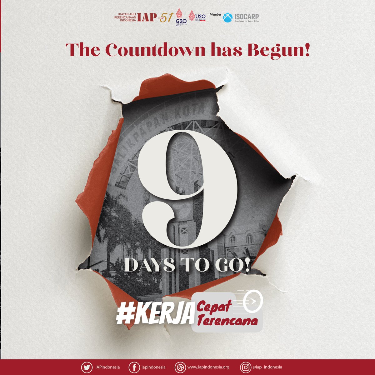 The countdown has begun:
9 DAYS TO GO! COMING SOON! ✌

#KerjaCepatKerjaTerencana #IAPIndonesia