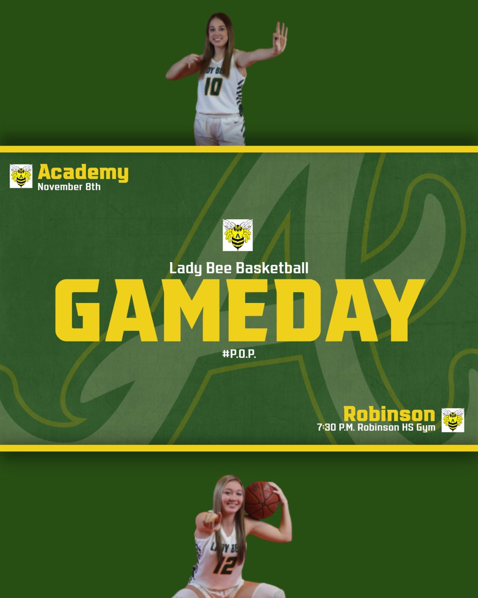 Start of Lady Bee Basketball season is here!! Come out to Robinson to watch your Bees in action. #POP