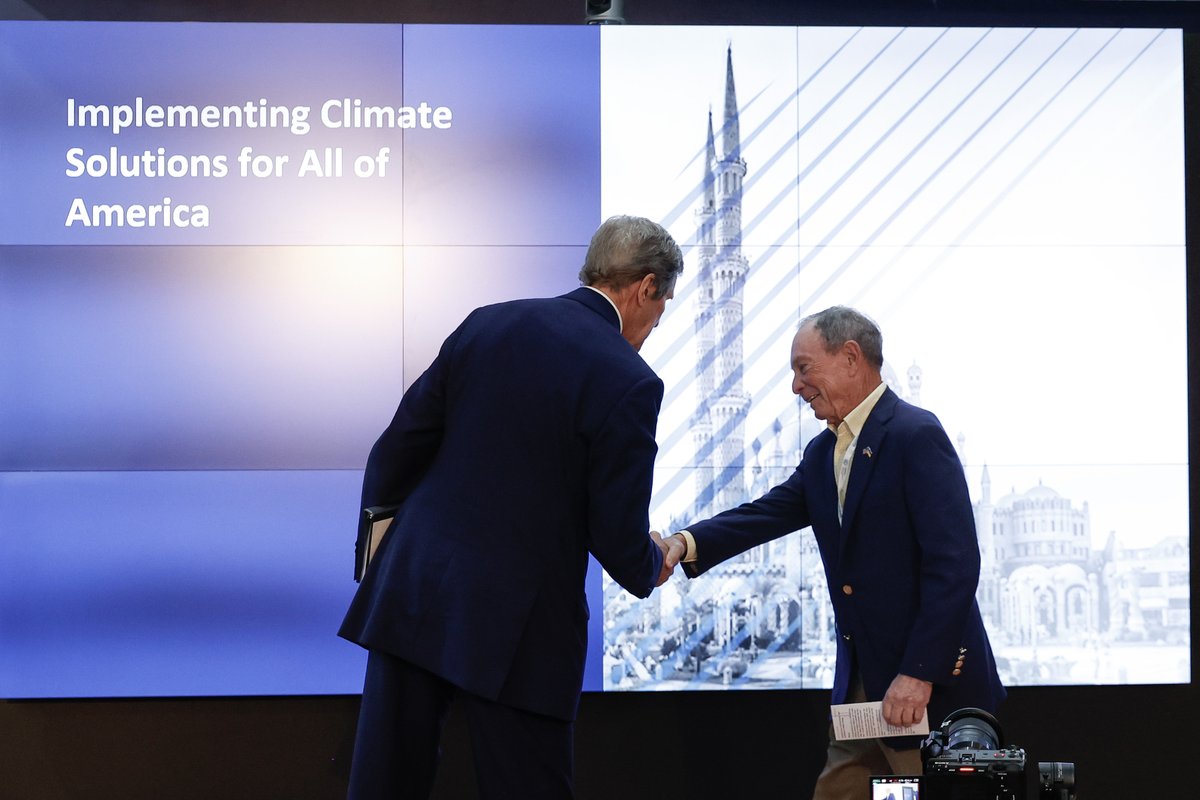 The faster we make climate progress, the sooner we’ll improve public health &amp; strengthen our economy.

<a href="/BloombergDotOrg/">Bloomberg Philanthropies</a>'s new initiative with <a href="/ClimateEnvoy/">Climate at State</a> &amp; <a href="/StateDept/">Department of State</a> will empower cities and states to help reach their net-zero, climate-resilient goals. bloombg.org/3FZ4ylK