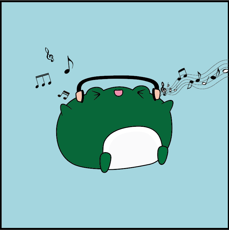 One of our frogz vibing with the tunes🐸Stealth drop coming soon tik tok