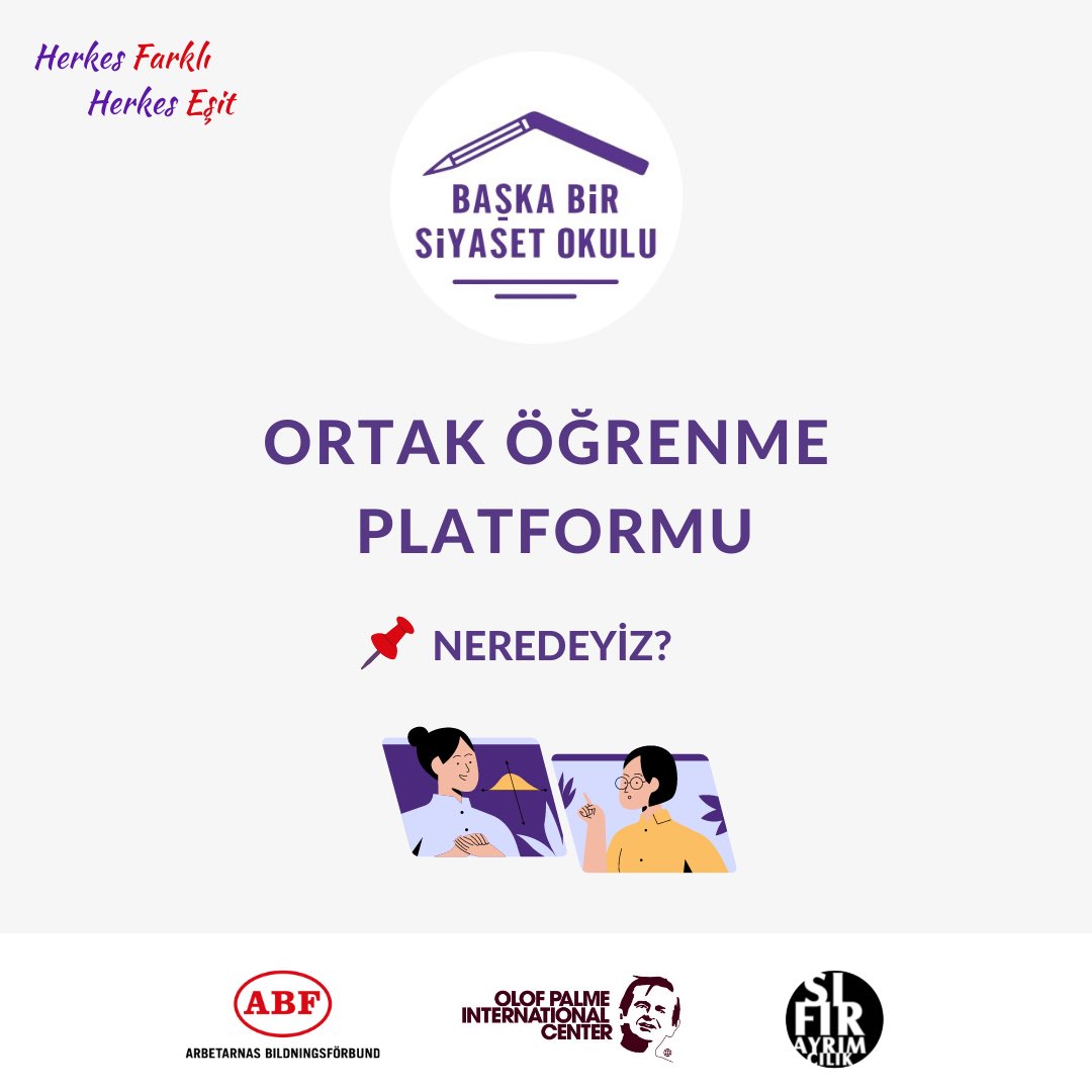 sifirayder's tweet photo. 📚 Başka Bir Siyaset Okulu’nun Ortak Öğrenme Platformları başladı.

🗓 19.10.2022

@Palmecenter @abfsverige 

#baskabirsiyasetokulu #otherschoolofpolitics #politicalschool #siyasetokulu #sıfırayder https://t.co/YWYRUUXphs