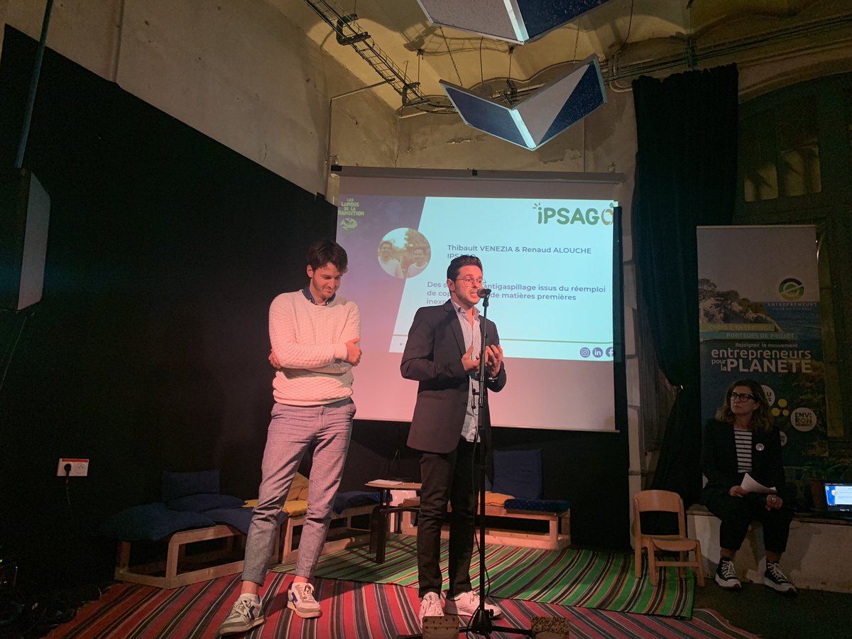 [#Lundisdelatransition <a href="/eplplanete/">Entrepreneurs Pour La Planète</a> x <a href="/marseille/">Ville de Marseille</a>]  #ThibautVenezia &amp; #RenaudAlouche #ipsago “On s’engage pour une alimentation saine et durable. On fait des biscuits à partir de co-produits, et légumes moches qui sont écartés. Des drêches très riches en fibres et protéines.”