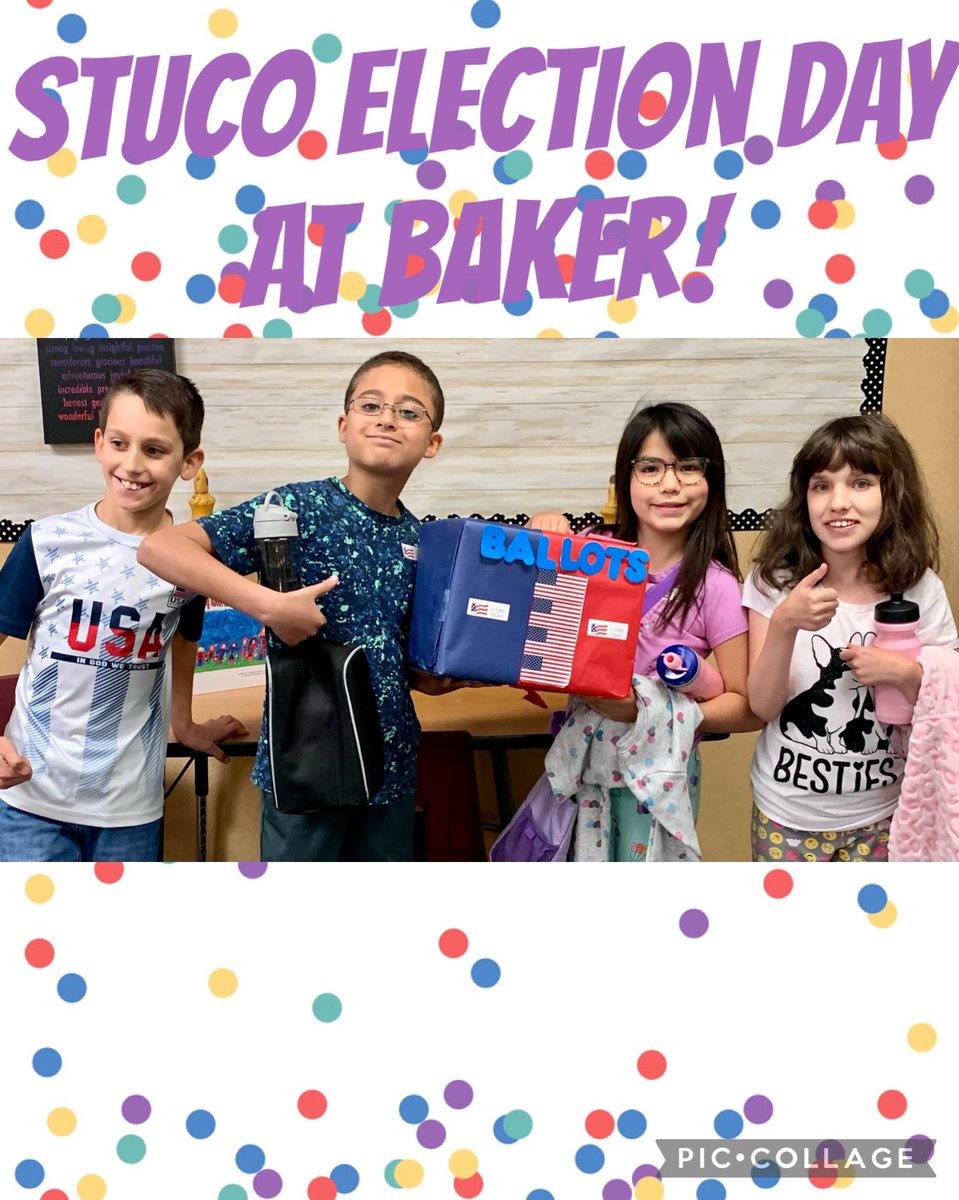 La8ch's tweet photo. ✔️ They VOTED! I love the support my @BakerElem family shows for ALL organizations and ALL students! #ElectionDay https://t.co/K1hzFLi2nf