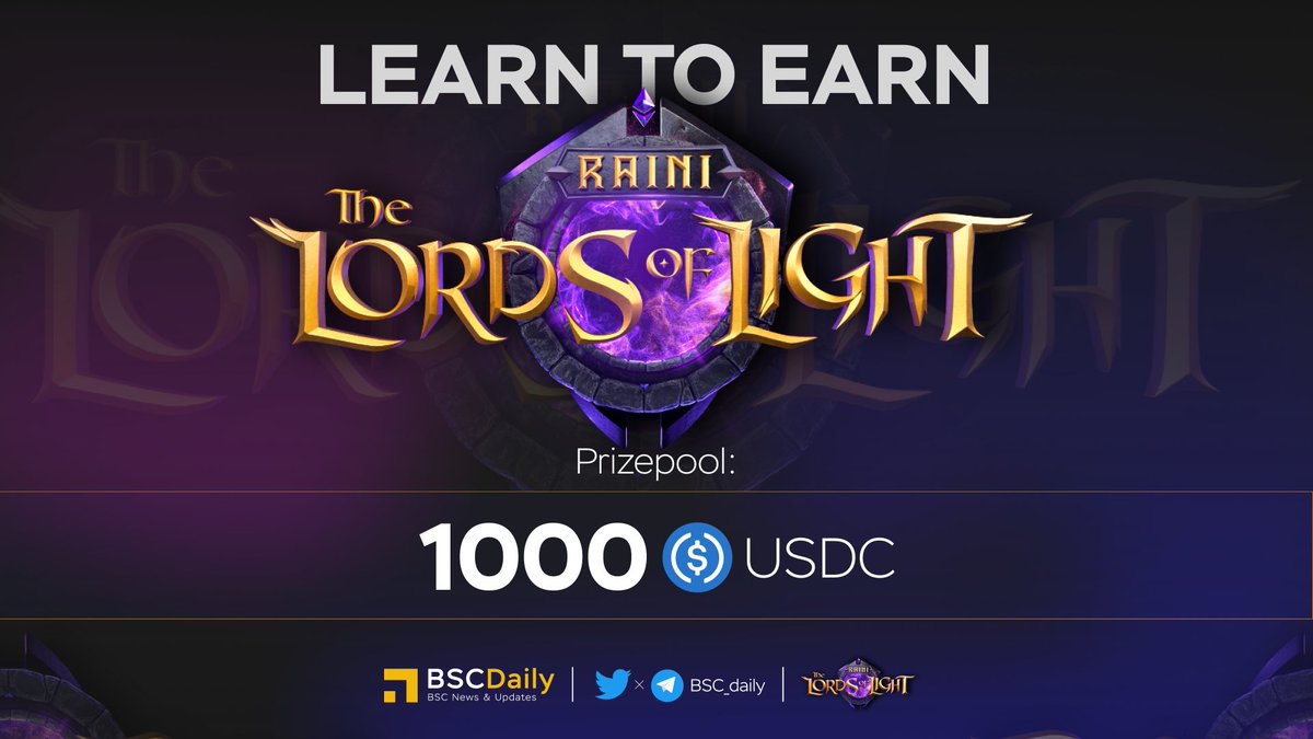 bsc_daily's tweet image. 🔥 BSC Daily x @raini_coin 🔥

📢 Learn To Earn: ICO, IDO &amp;amp; IEO Edition

🚨 How to become winners to share the prize pool 👇 
     ✅ Like &amp;amp; Comment this tweet
     ✅ RT &amp;amp; Tag 3 friends
     ✅ Complete the quiz: shorturl.at/FGQU8

⏰ Duration: 14 days

#L2E