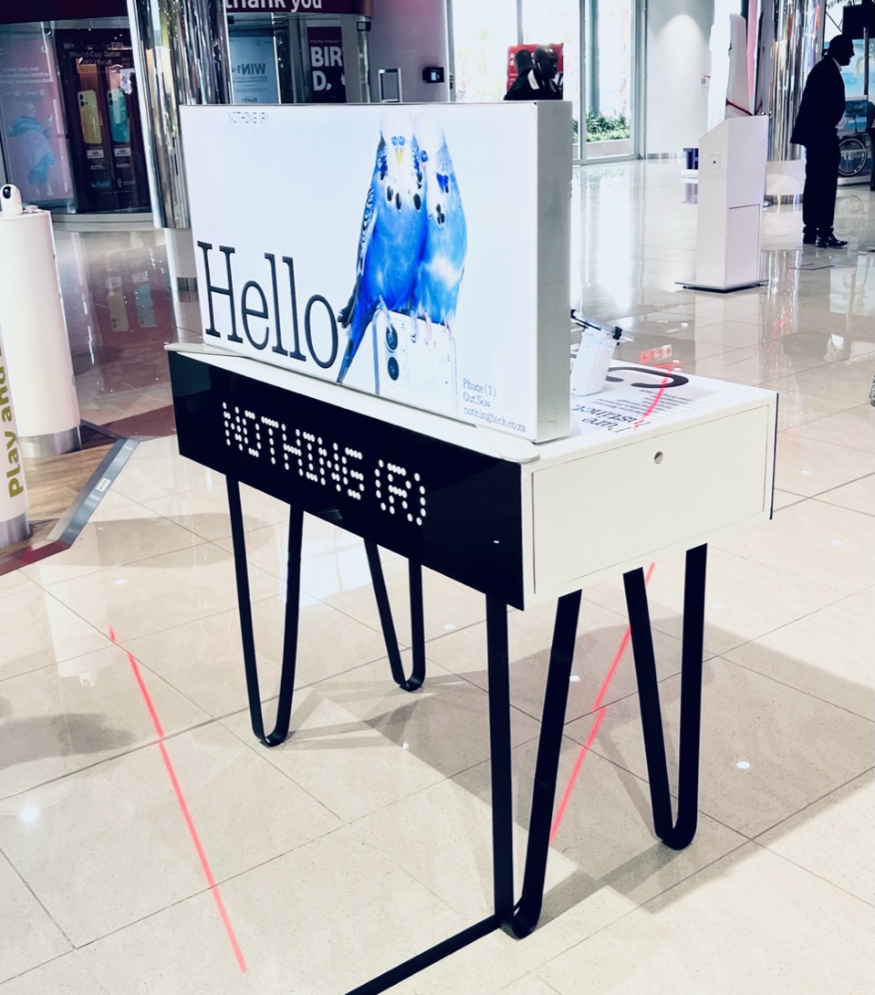 nothingtechza's tweet photo. Come and see what all the hype is about with the Nothing Phone (1) at Vodaworld. With just a swipe of your finger, the Phone (1) will exceed your expectations. 🦜 

#nothing #nothingtech #phone1 #android #smartphone #glyphinterface #vodaworld #onshow #display https://t.co/rjhxmBFTcx