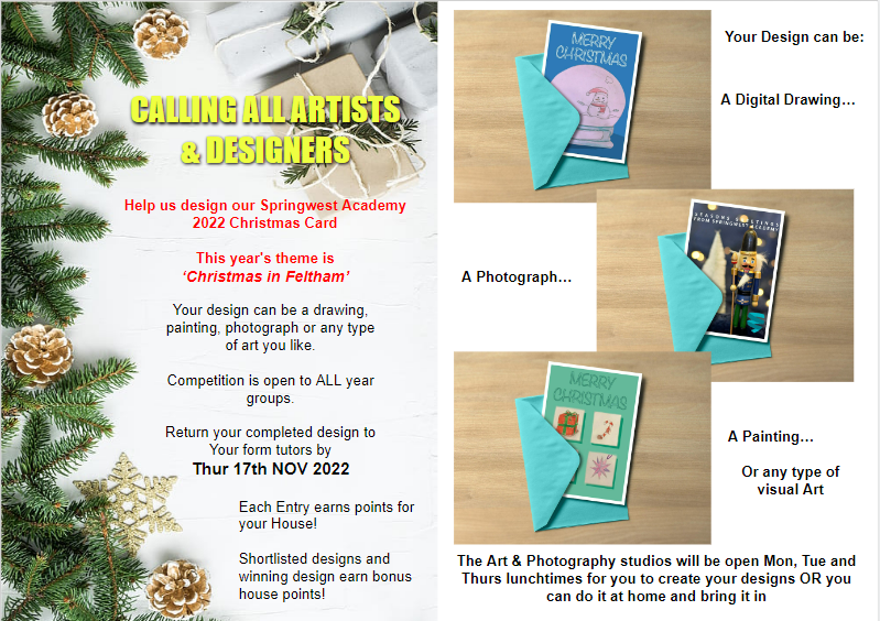 Come on Farah House - let's see your creative skills as we move towards the festive period and earn us some points!