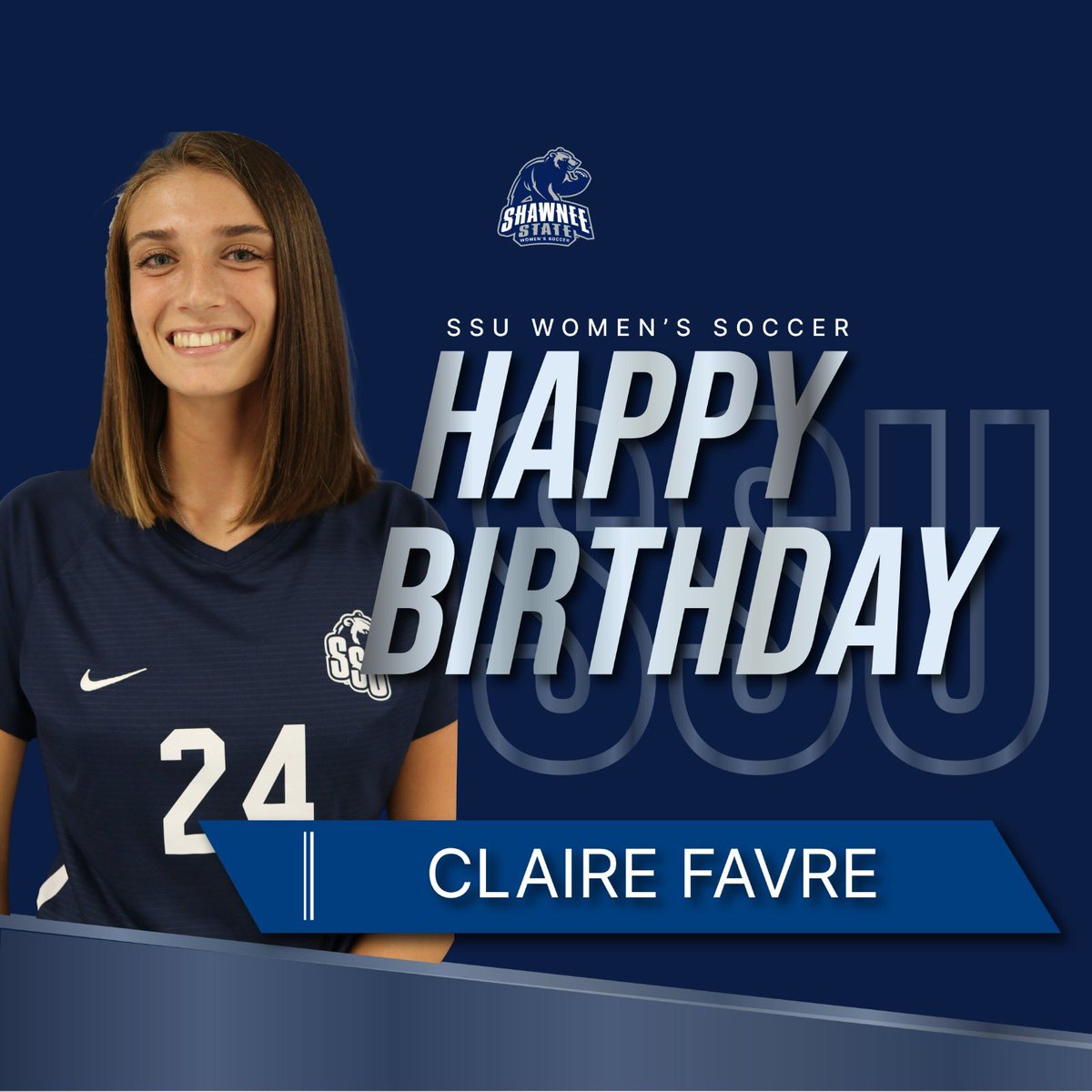 Wishing a happy birthday to our #24, Claire Favre! #gobears