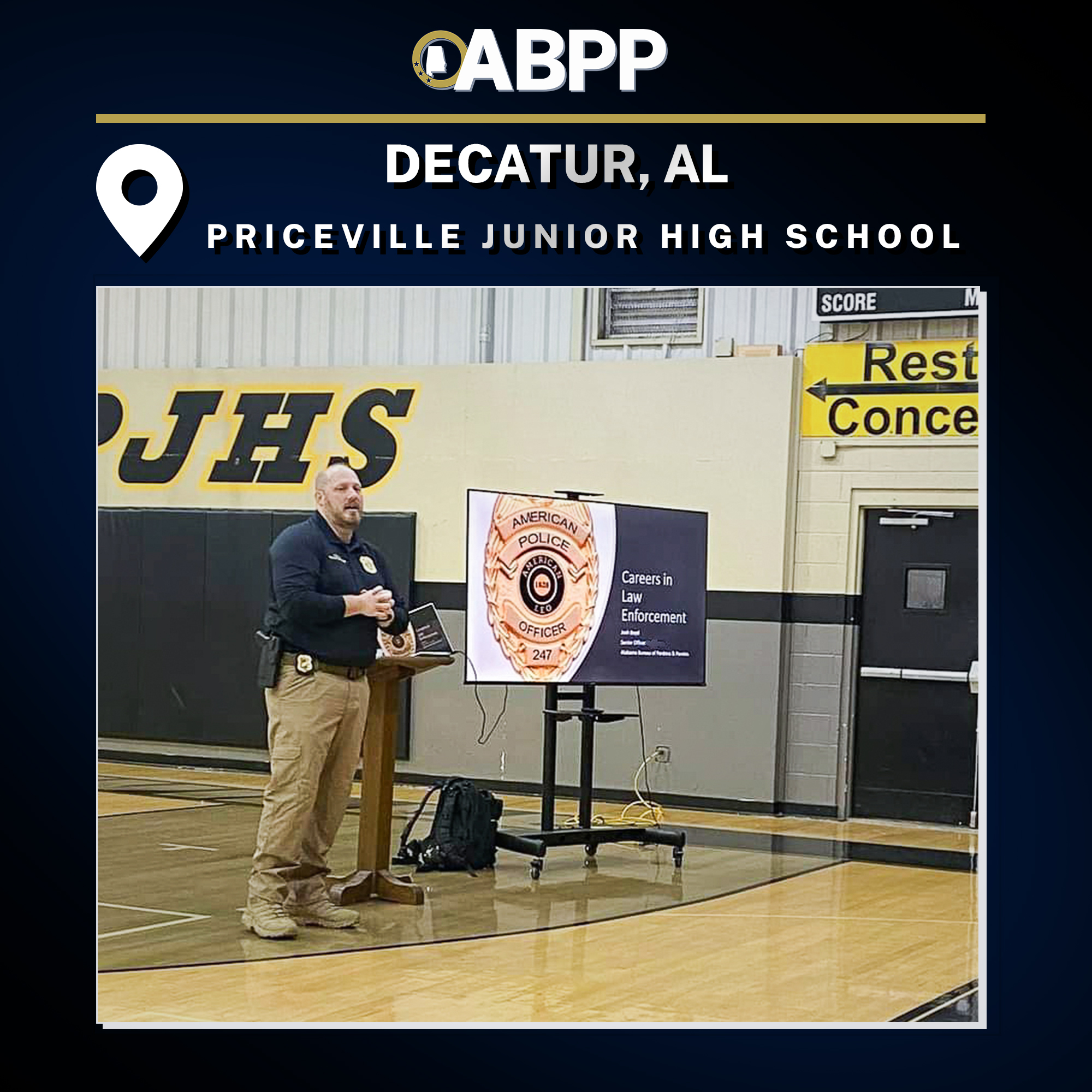 Alabama Bureau of Pardons & Paroles on Twitter "Senior Officer Josh Boyd spoke to eighthgrade