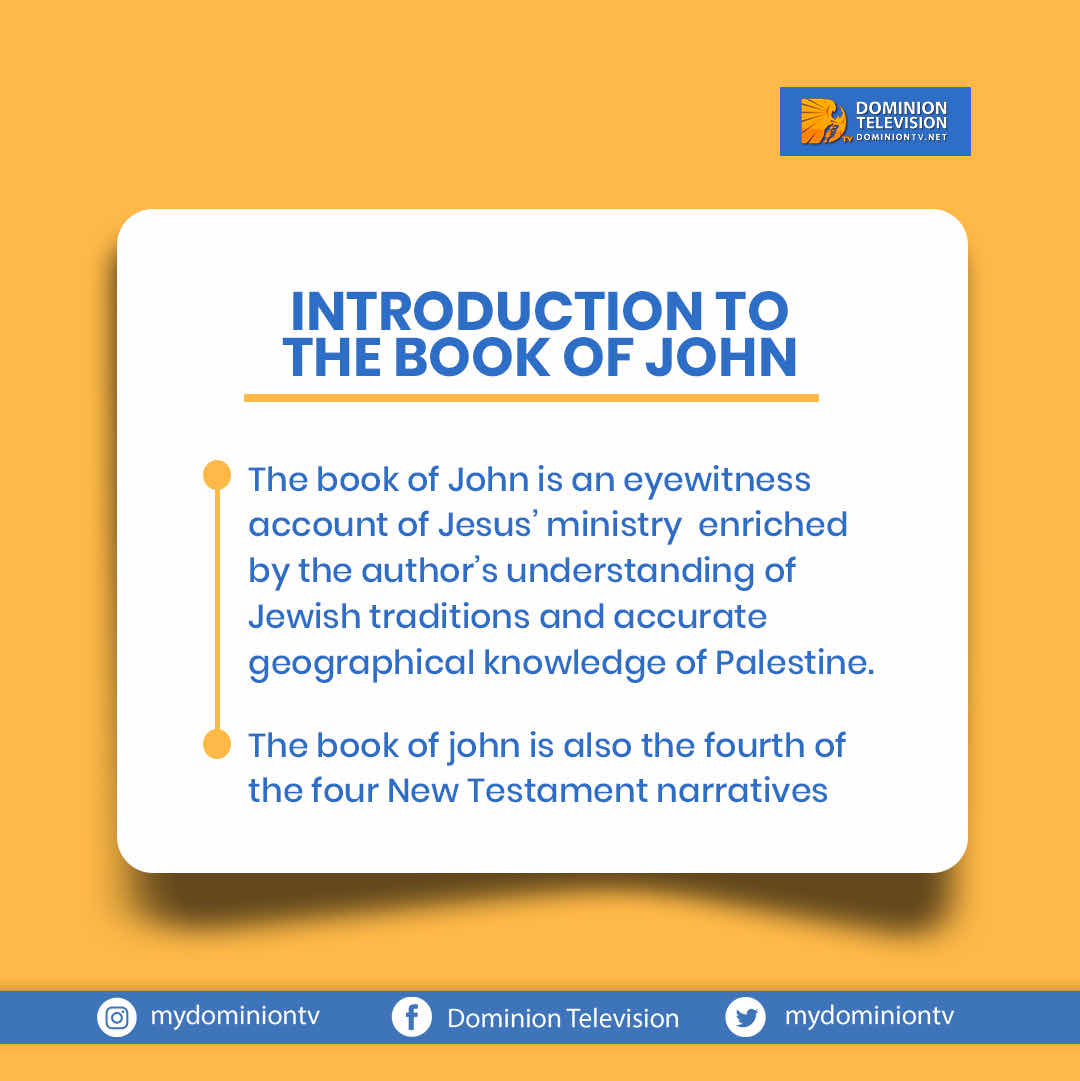 MyDominionTV's tweet photo. This is a perfect opportunity to grow in your knowledge of the Bible and deepen your relationship with God.
Join us as we study the book of John for 21 days starting Monday, 10th November 2022.
#biblestudy #scriptureverses #godsword #mydominiontv #devotionaltime https://t.co/TMGogsldc5