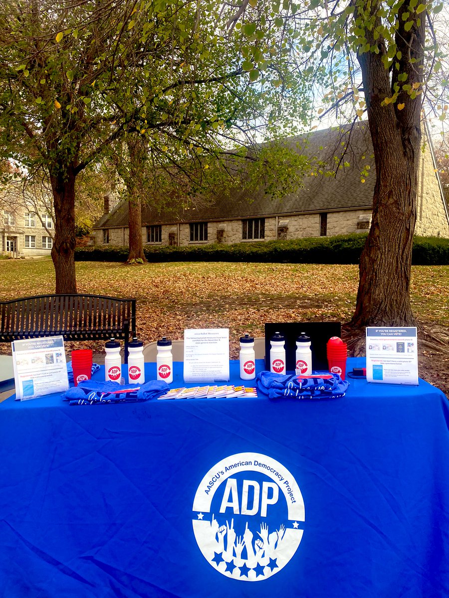 Stop by outside of the union today from 9:30-12:30 to ask any questions you may have about how to vote, what constitutes a valid ID, where your polling location is and so on!!! Happy Election Day, make sure to get out and vote ♥️ 💙 🤍
