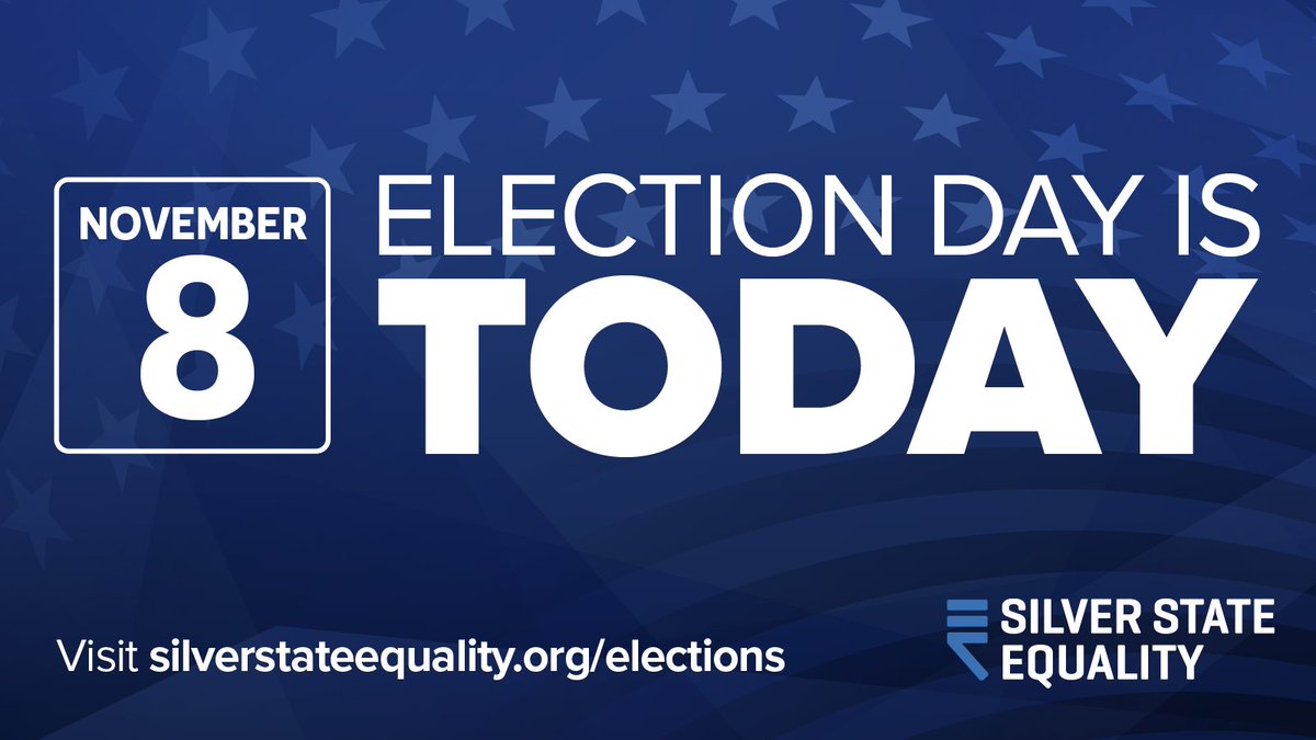 silverstateeq's tweet photo. Today is Election Day!
We have all your voting resources from our endorsement candidates, mail-in ballot details, polls near you, and more on our site at https://t.co/Ne2jonepHD
*
*
*
*
*
#voteequality #getoutandvote #itstimetovote #vote2022 #silverstateequality #equality https://t.co/mAc1LZnKRt