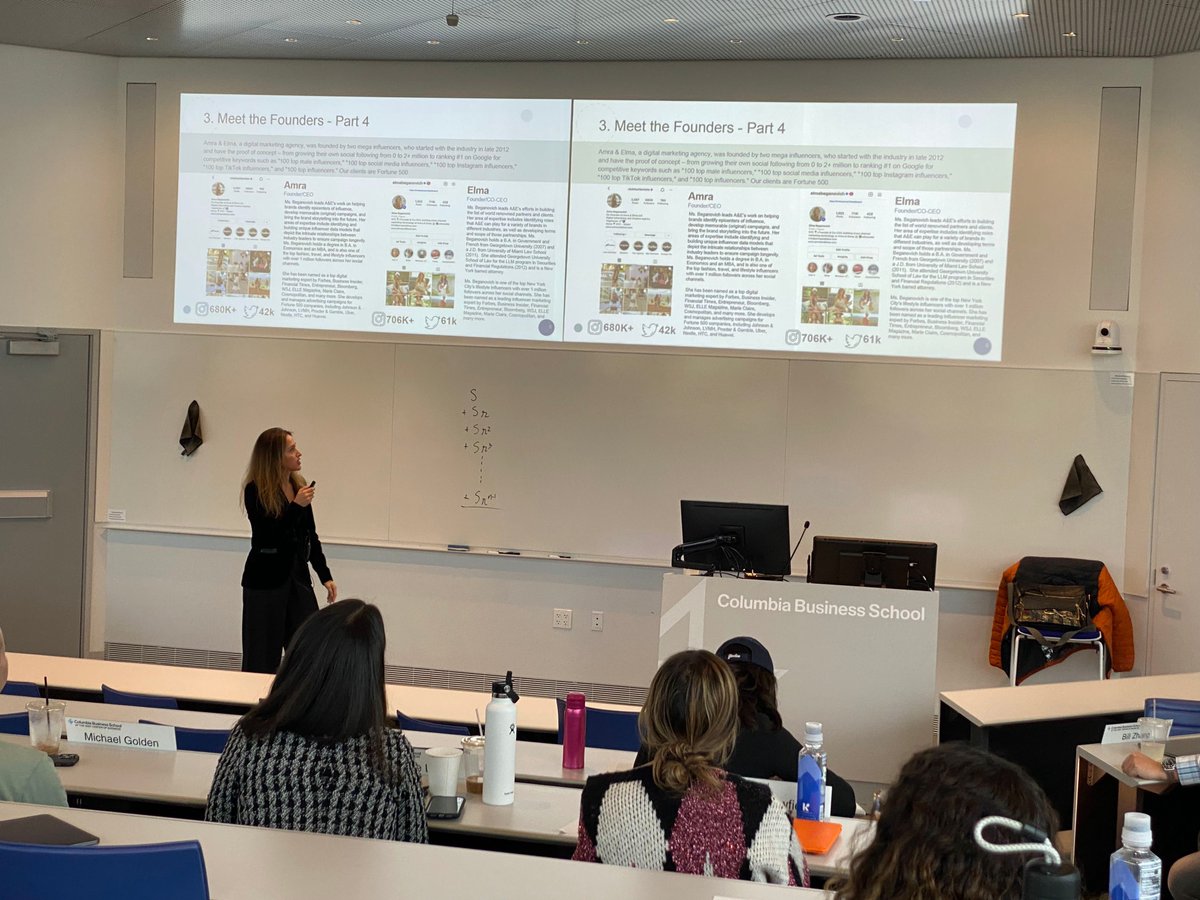 What an honor lecturing <a href="/Columbia/">Columbia University</a> University and thank you for inviting me to this incredibly insightful and visionary Professor #KinshukJerath #AmraAndElma #MediaAgency #InfluencerMarketing