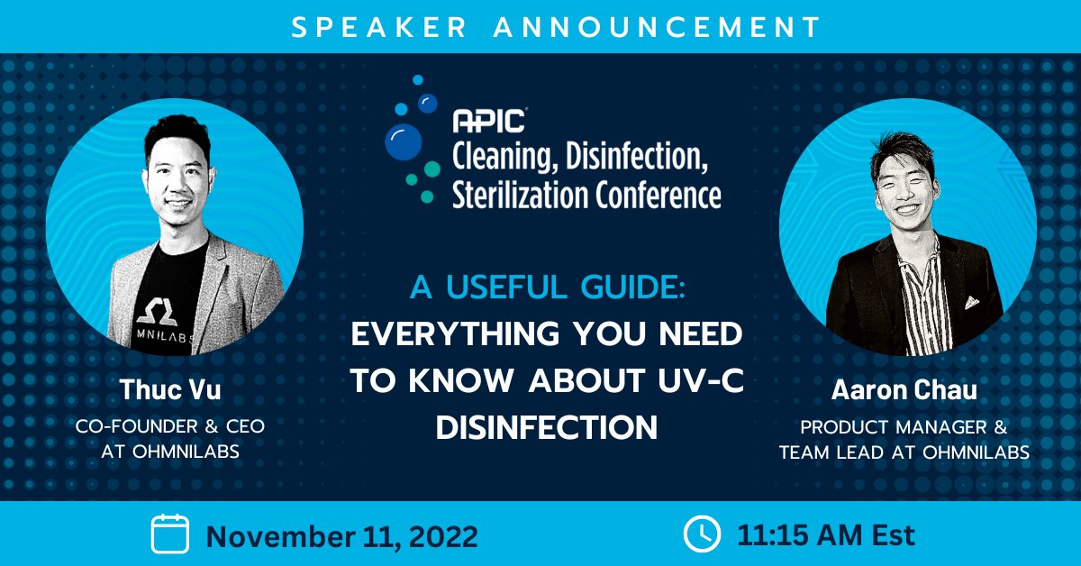 This Friday I'll be speaking together with <a href="/ohmnilabs/">OhmniLabs</a> Product Manager, Aaron Chau, at <a href="/APIC/">APIC</a> CDS virtual event. Join me to learn about UVC Disinfection. Register here: mcisemi.com/cds2022/