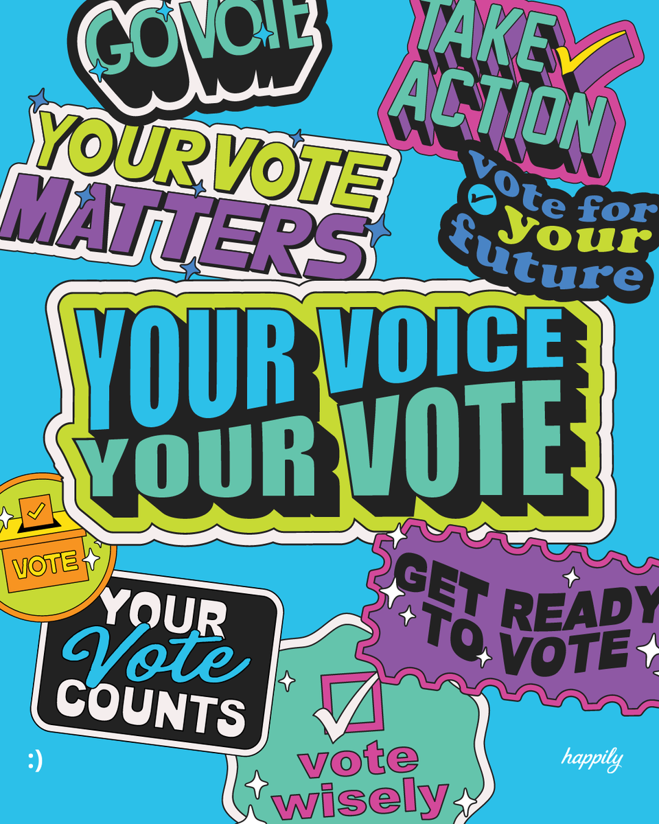 teamhappily's tweet photo. TODAY is the day to VOTE! 🇺🇸✨

Make sure to plan time to do so and bring a friend with you to the polls!

#GOTV https://t.co/WqyuvlGIqW