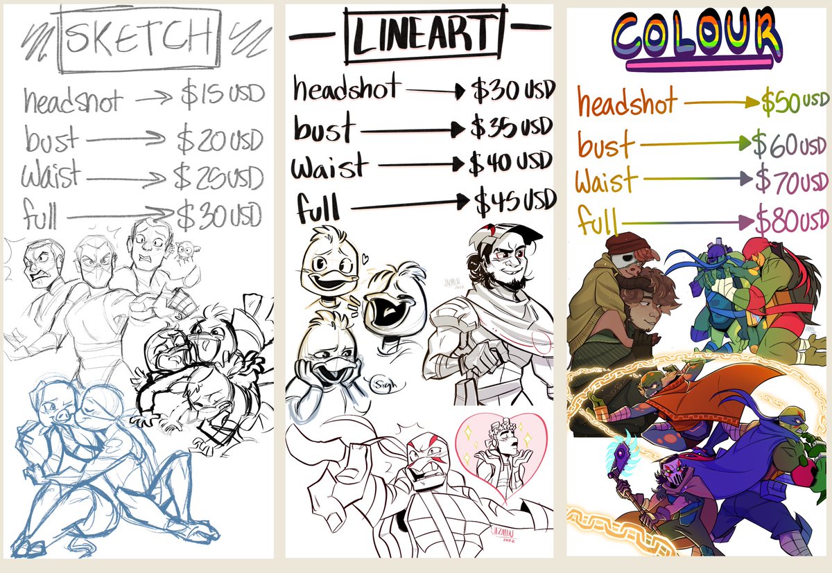 ⭐️ Commission information ⭐️

With 3 slots, first come first serve ! Dm me if interested or if you have any questions !
-
[please read all info on terms and services before commissioning!] 