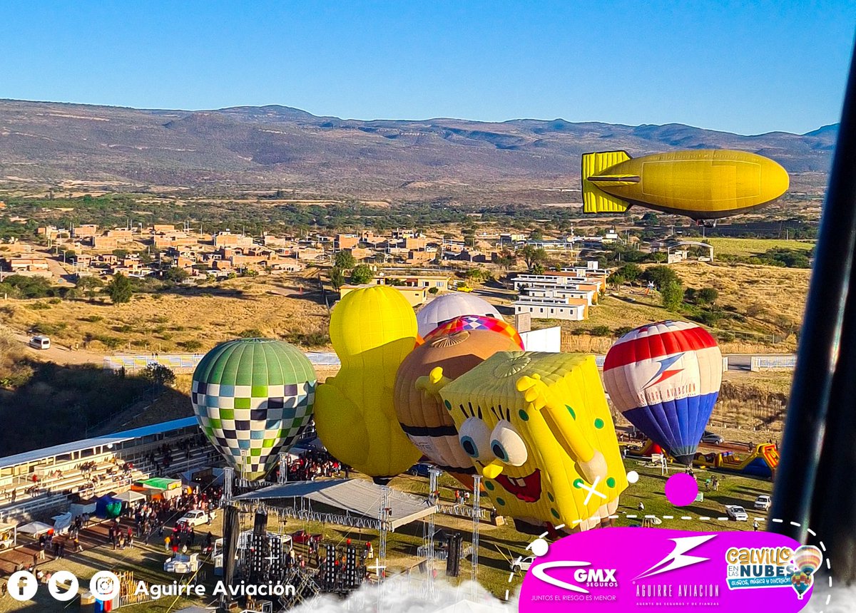 AguirreAviacion's tweet photo. Gracias Calvillo en las Nubes, nos vamos felices de haber sido parte de está increíble experiencia un año más.
¡Nos vemos en el 2023! ☁️🎈👏🏻
Una aventura segura gracias a Aguirre Aviación y @GMXSeguros.
#CalvilloEnLasNubes #Calvillo #CalvilloAgs #Aguascalientes #PuebloMágico https://t.co/0ZVQTvIOiN