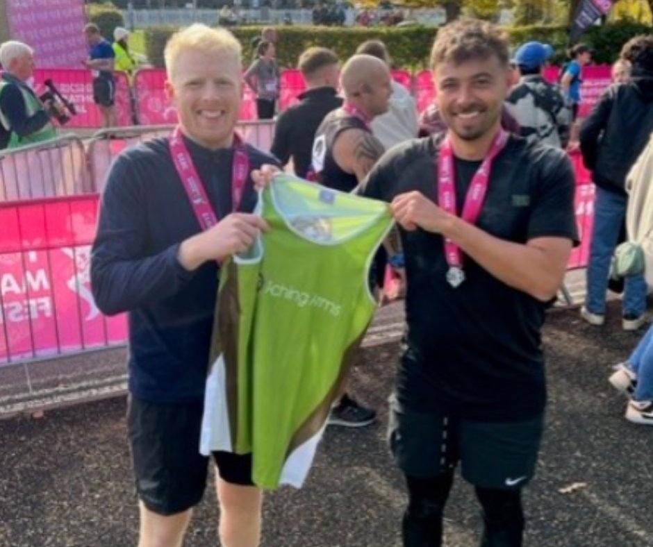 We would like to say a huge thank you to Jon and Jamie who ran the Yorkshire Marathon recently in aid of Aching Arms, raising a wonderful £2,307 pounds in memory of Baby Fearn.

Thank you for being part of #TeamAchingArms and for your support! 💚