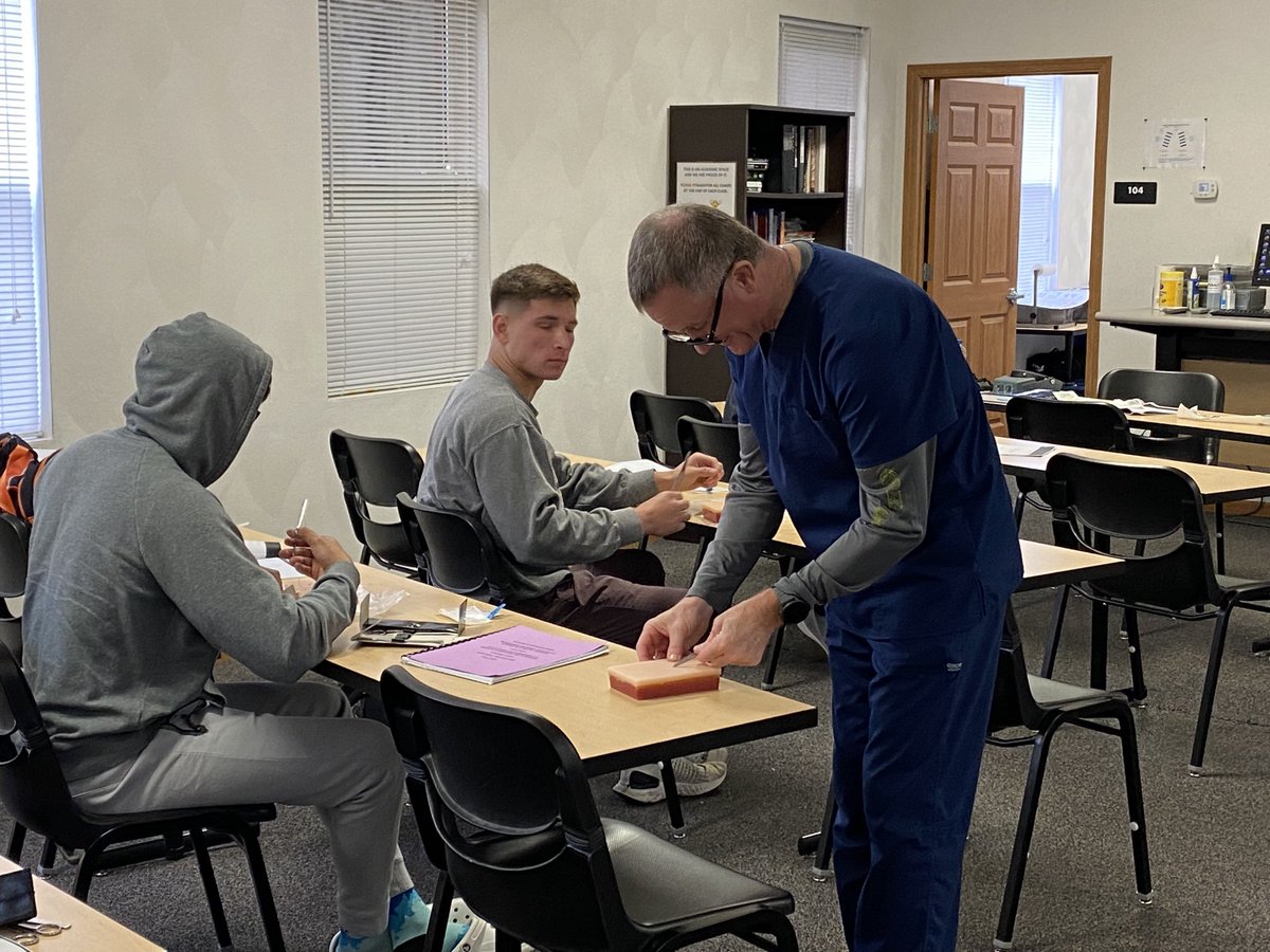 Suture practice for out athletic training students!