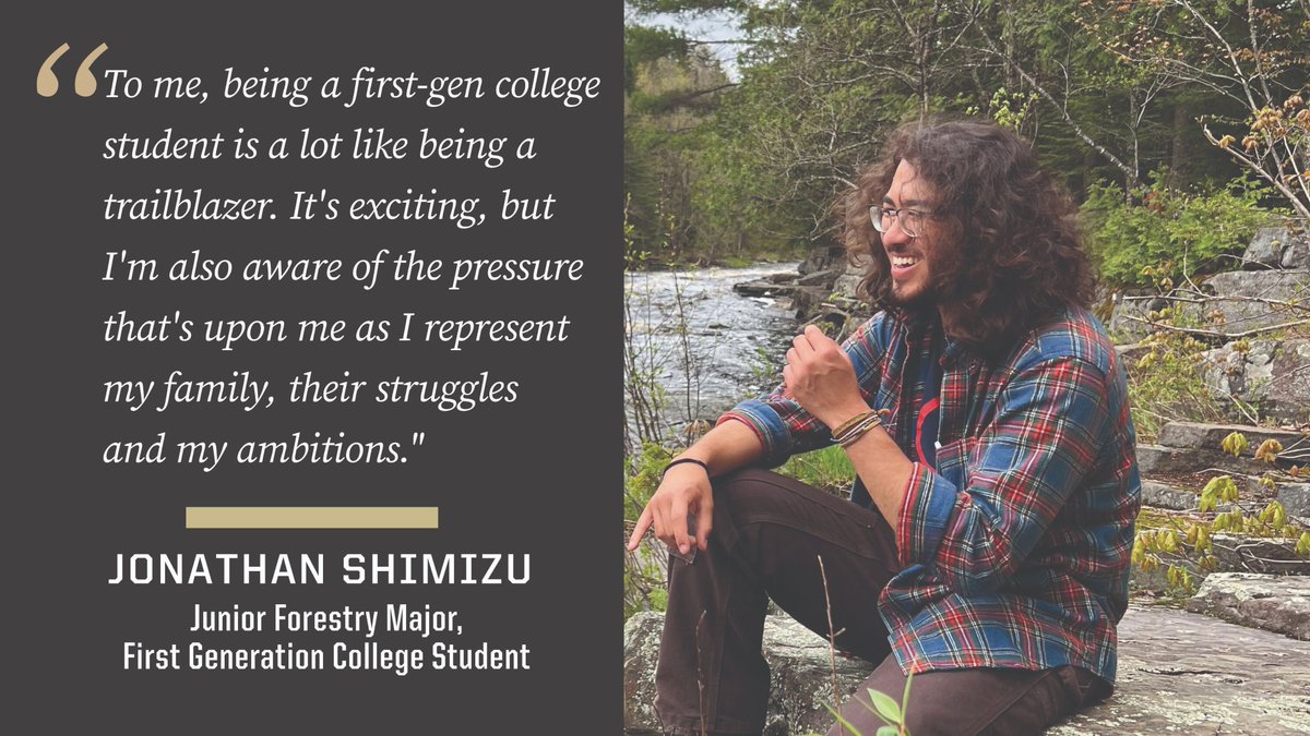 PurdueFNR's tweet photo. We're continuing our #FirstGen celebration by introducing junior forestry major Jonathan Shimizu. Not only is he is a trailblazer as a first generation college student, but he is the first FNR undergraduate to take on the Forest Science concentration. #proudtobefirst https://t.co/B1DFX32mli