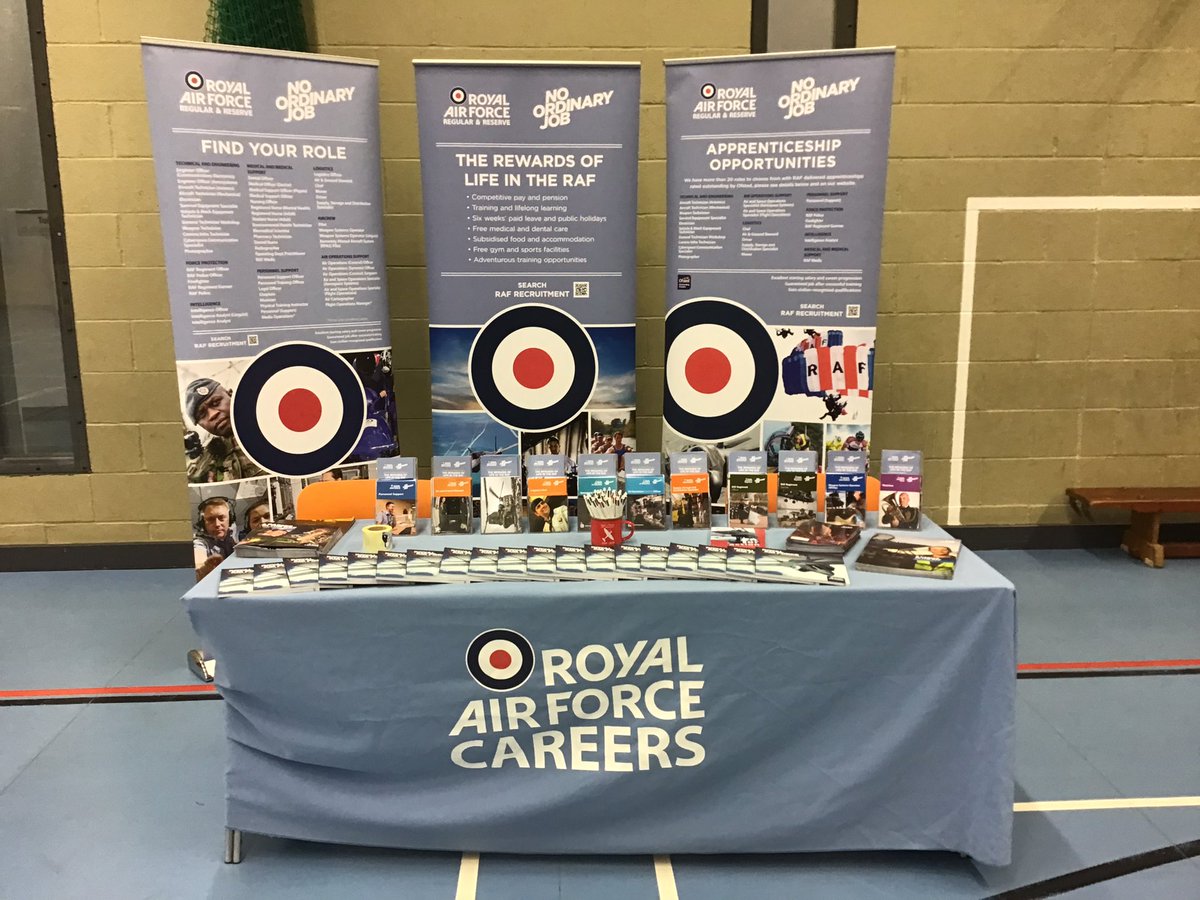 The team are @tibshelfschool supporting their careers evening; find your role &amp; many opportunities within the RAF ✈️🚁
#noordiaryjob #raf #rafreserves #nextgeneration 😊👍🛫