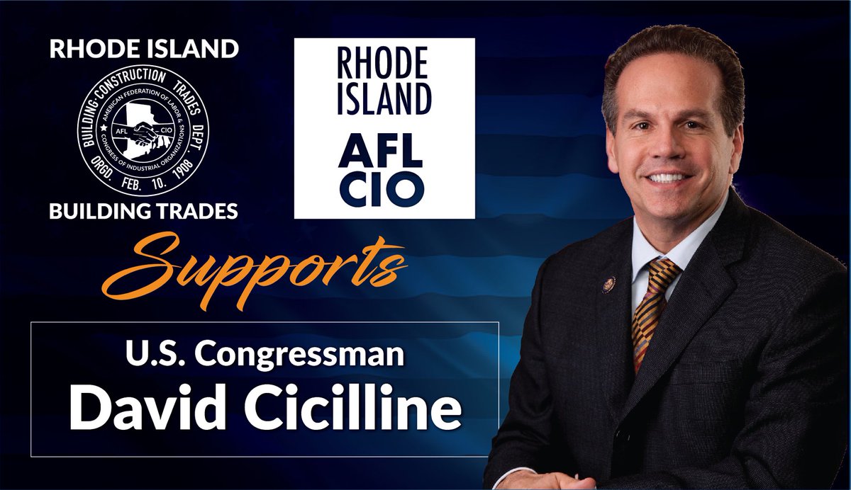 LIUNANewEngland's tweet photo. #OneUnionOneVote 
We support and stand with #RI candidates who create family supporting union construction careers. 
Vote to re-elect ⁦⁦@davidcicilline⁩ to congress! ⁦@ri_trades⁩ ⁦@riaflcio⁩ https://t.co/BXvtFpCGg8