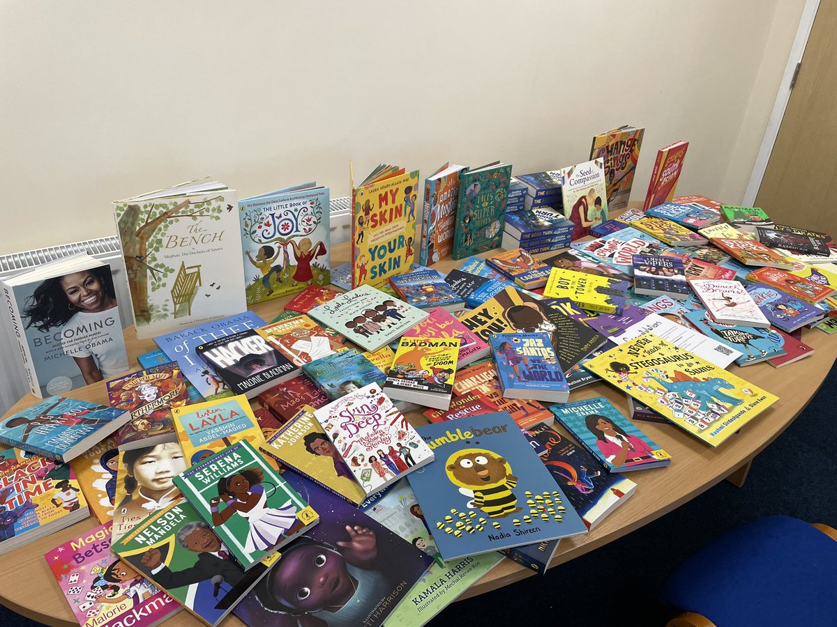 Thank you so much <a href="/PenguinUKBooks/">Penguin Books UK</a> and <a href="/twinklresources/">Twinkl Resources</a> for this amazingly generous free giveaway of brilliant books to build the diversity in our school library. 🤩 We had some very excited Y6s unboxing them today! #LitInColour
