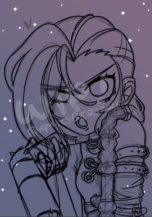 amicyberspace's tweet image. WIP!! Working on this Jinx between work 💫 Are any of you guys still into Arcane? 😳 #Jinx #arcanefanart