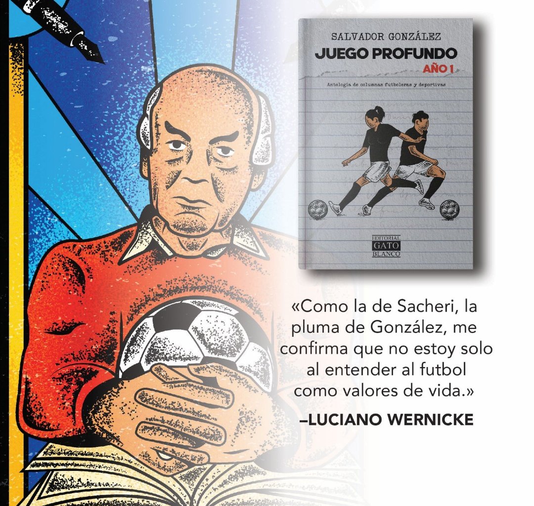 EscritorSga's tweet photo. Las sensibles y futboleras letras del gran @LucianoWernicke, engalanan el prólogo de #JuegoProfundo. 
Y eso es un lujo. 
Y tú, ¿Ya tienes tu ejemplar? https://t.co/CKt7X6Akw2