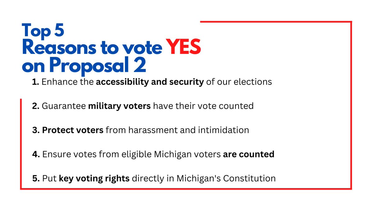 There are many reasons to vote YES on #MIProp2! What’s yours?