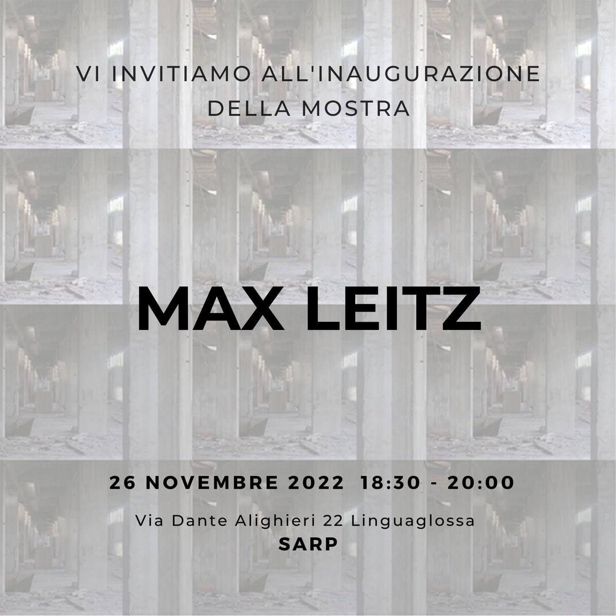 #nextopening Max Leitz, 26 Novembre 2022 ore 18:30 Linguaglossa #photography #contemporaryart #etna #sicilia #artgallery #artnews #contemporarygallery #photooftheday #maxleitz #sicilyartcluster