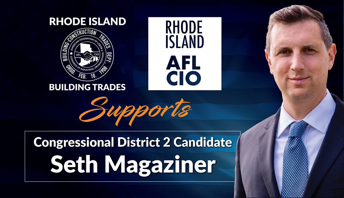 LIUNANewEngland's tweet photo. #OneUnionOneVote 
We support and stand with #RI candidates who create family supporting union construction careers. 
Vote ⁦⁦@SethMagaziner⁩ for Congress in  RI District 2! ⁦@riaflcio⁩ ⁦@ri_trades⁩ https://t.co/QPLnhGAPUA