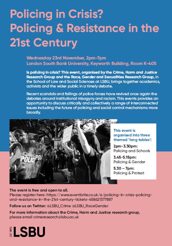 LSS Crime, Harm & Justice Research Group tweet media