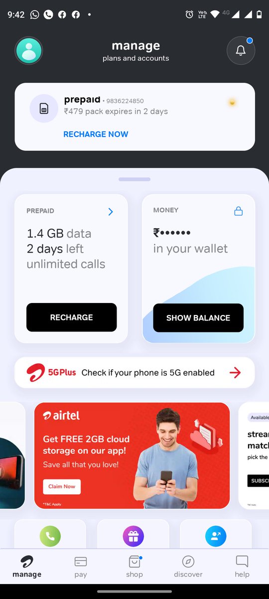 ignitorsvlogs's tweet photo. @airtelindia @Airtel_Presence @airtelnews  as per #airtelthanks app I have 2 more days to recharge my prepaid phone connection,but i am unable to make a call now as call is getting disconnected after asking to recharge now! Please fix it https://t.co/IRXRPlOHSS