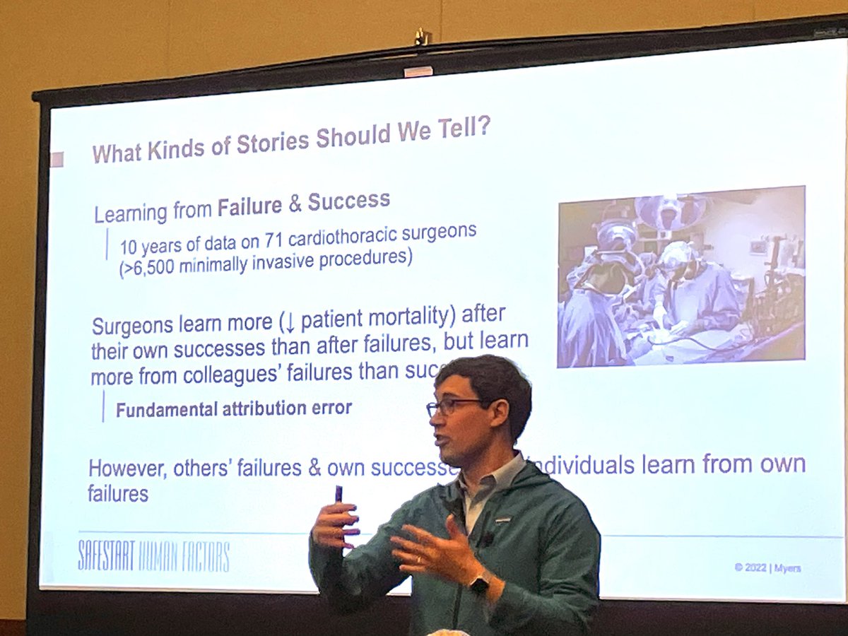 “We learn most from our own successes and other people’s failures.” - <a href="/ChrisGMyers/">Christopher G Myers</a> at #HFC22