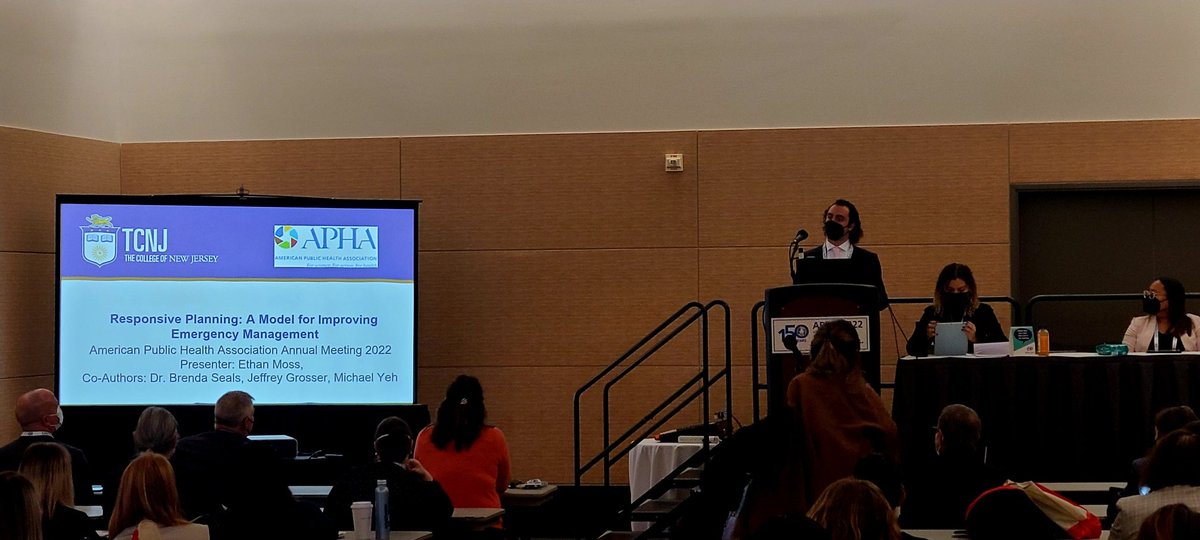 4+1 student Ethan Moss is working toward a strong and responsive emergency management system in the U.S. #APHA2022 <a href="/TCNJ_PubHealth/">TCNJ PUBLIC HEALTH</a>