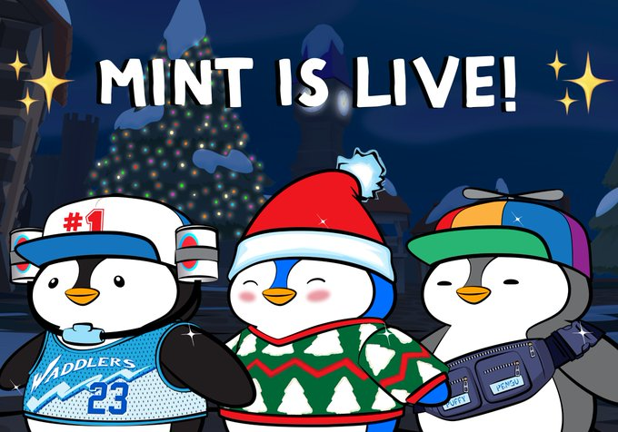 🎁LIVE MINT GIVEAWAY🎁
 
1111 <a href="/PuffyPenguPals/">PuffyPenguPals | 🐧🟠</a> are in need of a new home 💙

📅 MINT LIVE: ✨ launchmynft.io/collections/7p… ✨

Prizes:
🏆 2x $SOL
🐧 5x NFTs

To enter:
1️⃣ Follow <a href="/PuffyPenguPals/">PuffyPenguPals | 🐧🟠</a> &amp; <a href="/SolMintDaily/">SolMints 🟠</a>
2️⃣ RT + ❤️
3️⃣ Tag 3 pals

24h⏰
#Solana #NFTGiveaway #NFTs #SolanaNFTs #ad