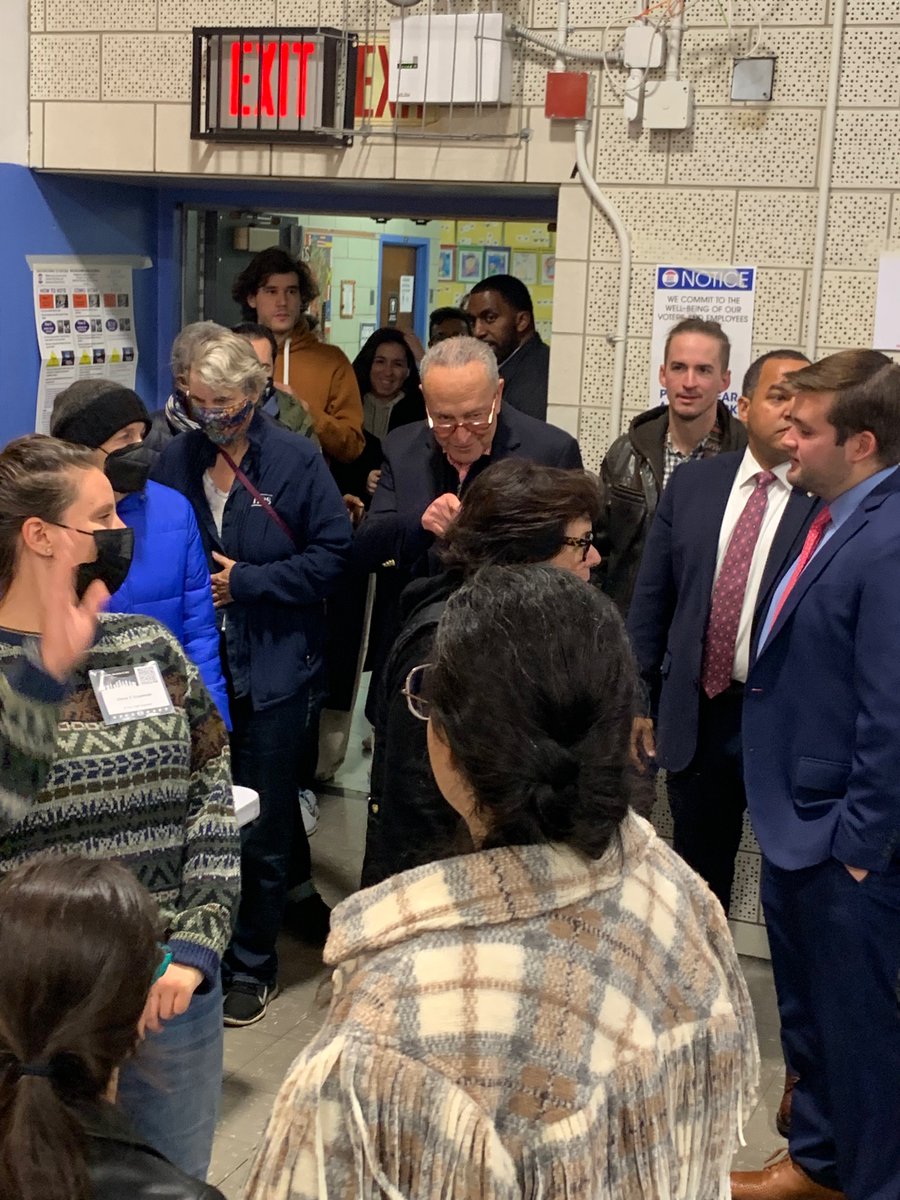 HarrisonCramer's tweet photo. Schumer casts his ballot this morning in Brooklyn, New York https://t.co/HSN025u4qd